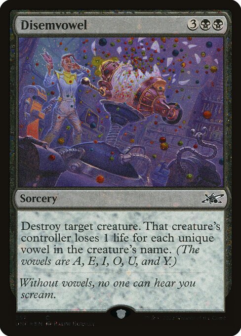 Disemvowel highlighted card art
