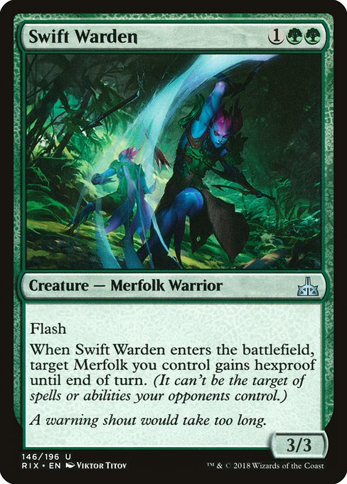 Swift Warden highlighted card art
