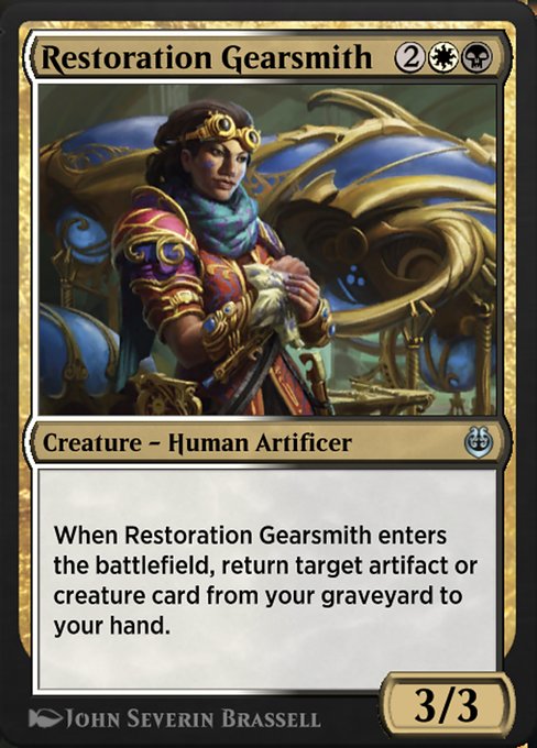 Restoration Gearsmith highlighted card art