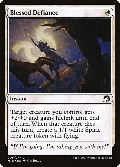 Blessed Defiance from Innistrad: Midnight Hunt