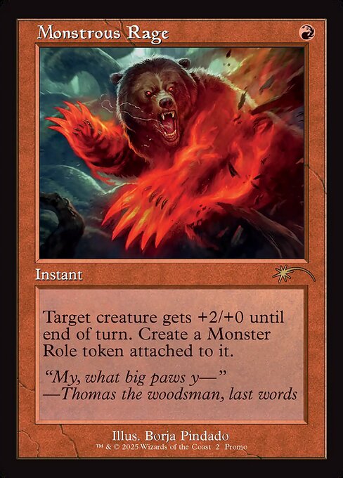 Monstrous Rage highlighted card art