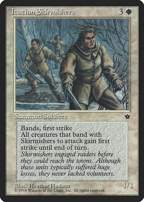 Icatian Skirmishers highlighted card art