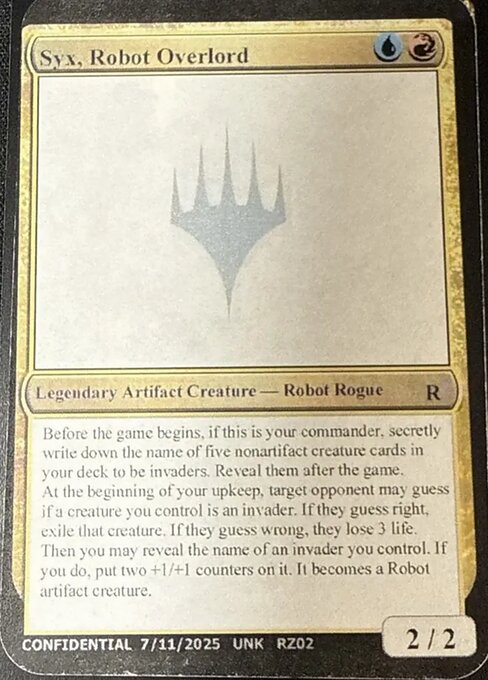 Syx, Robot Overlord highlighted card art
