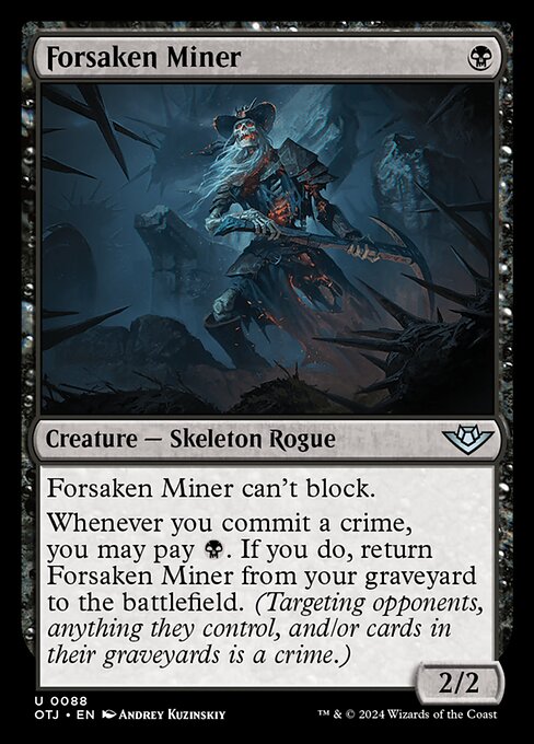 Forsaken Miner highlighted card art