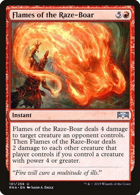 Flames of the Raze-Boar from Ravnica Allegiance