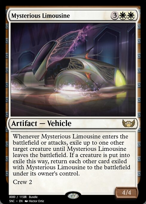 Mysterious Limousine highlighted card art