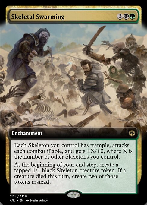Skeletal Swarming highlighted card art