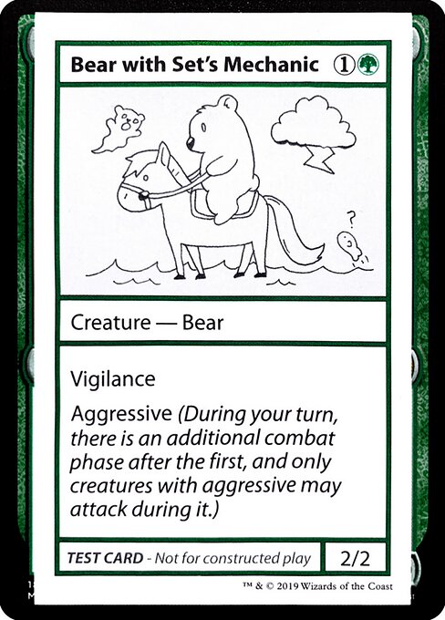 Bear with Set's Mechanic highlighted card art