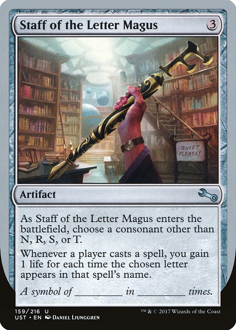 Staff of the Letter Magus highlighted card art