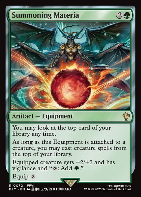 Summoning Materia highlighted card art