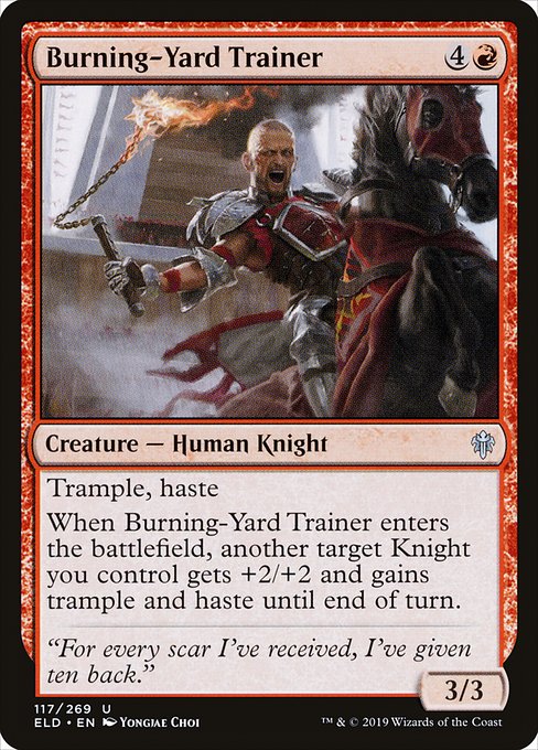 Burning-Yard Trainer highlighted card art