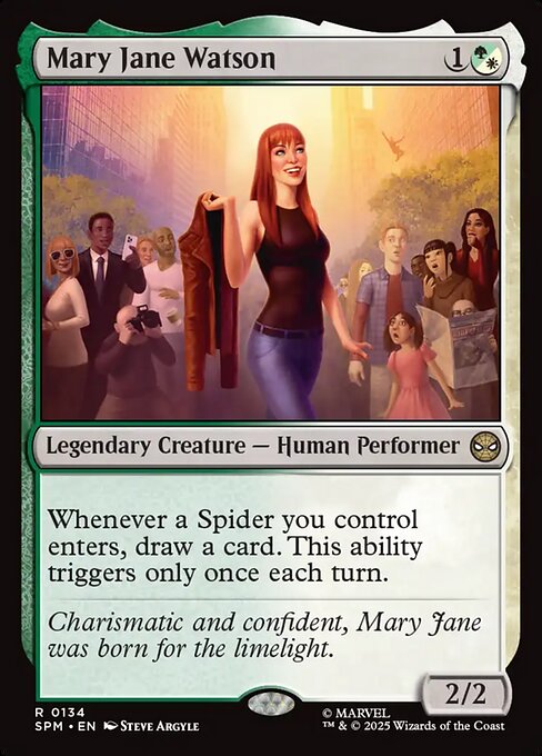 Mary Jane Watson highlighted card art