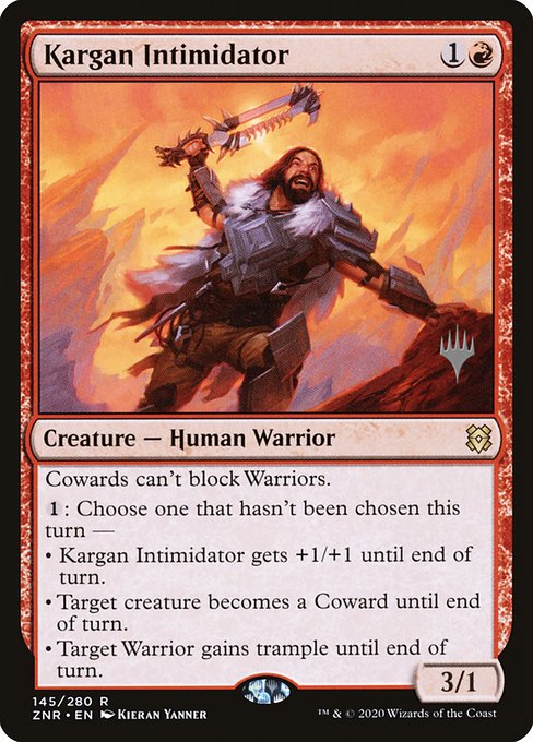 Kargan Intimidator from Zendikar Rising Promos
