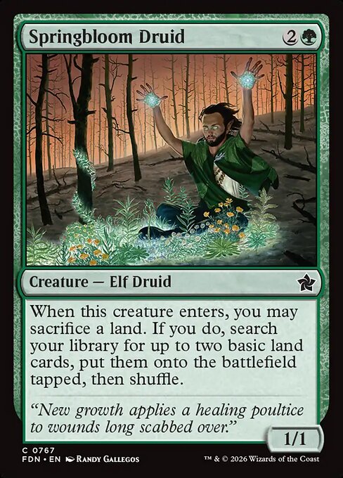 Springbloom Druid highlighted card art