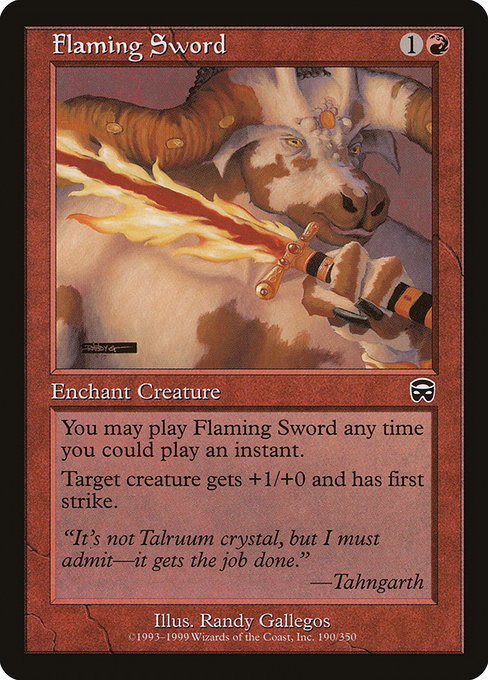 Flaming Sword highlighted card art