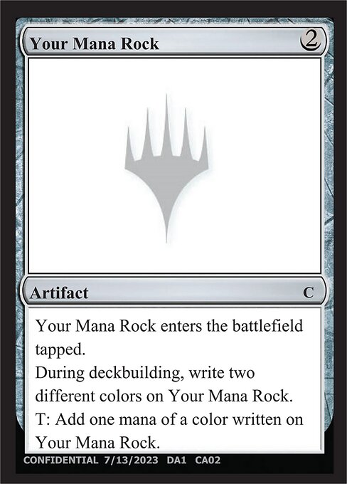 Your Mana Rock highlighted card art