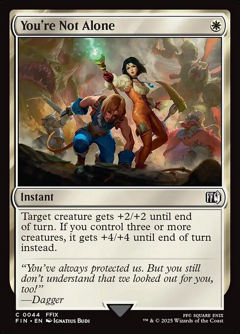 You're Not Alone highlighted card art