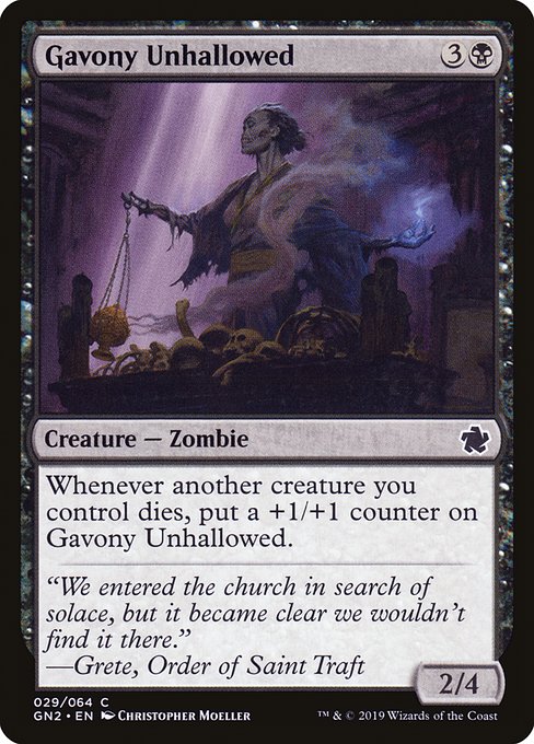 Gavony Unhallowed from Game Night 2019