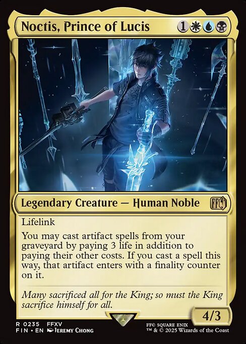 Noctis, Prince of Lucis highlighted card art