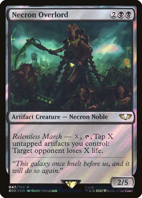 Necron Overlord highlighted card art
