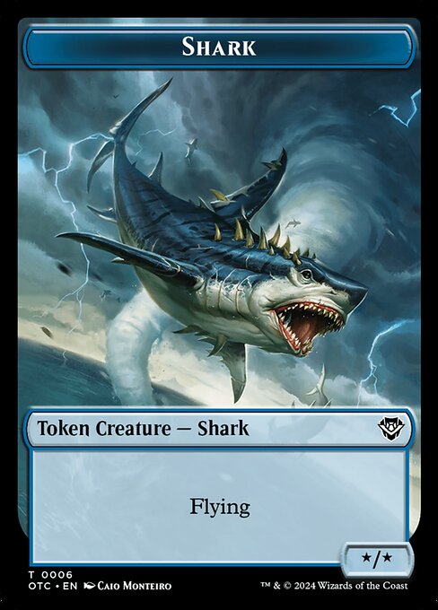 Shark from Outlaws of Thunder Junction Commander Tokens