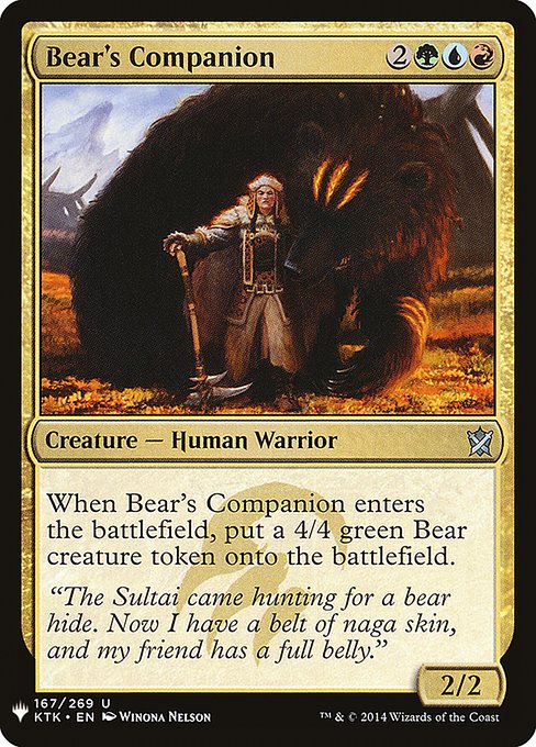 Bear's Companion from The List