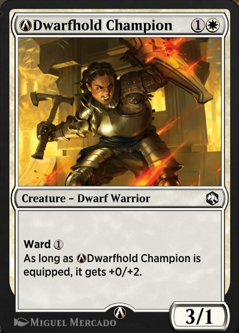 A-Dwarfhold Champion highlighted card art