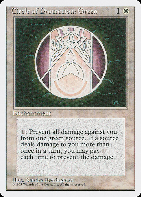 Circle of Protection: Green from Fourth Edition