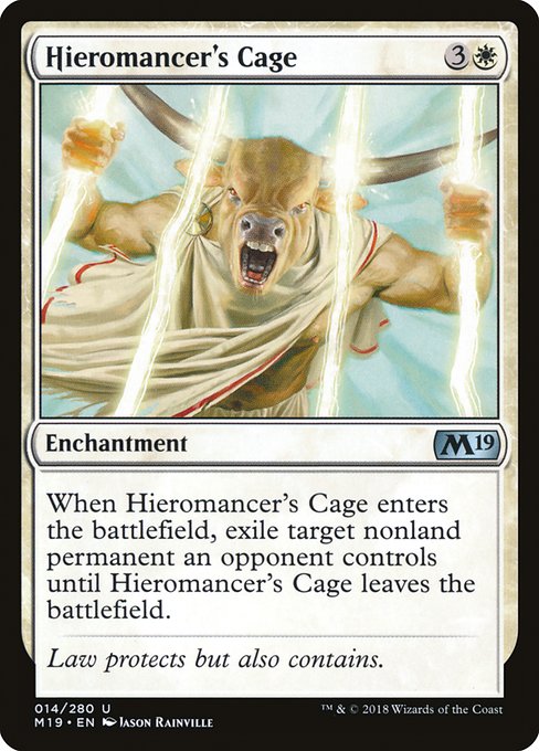 Hieromancer's Cage highlighted card art