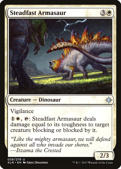 Steadfast Armasaur highlighted card art
