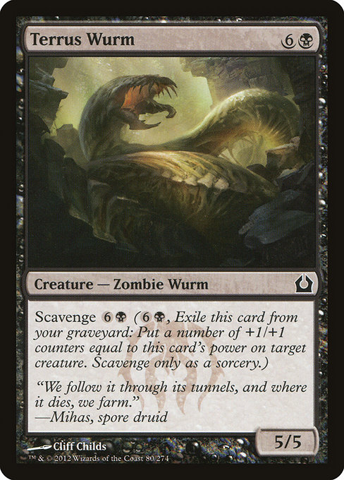 Terrus Wurm highlighted card art