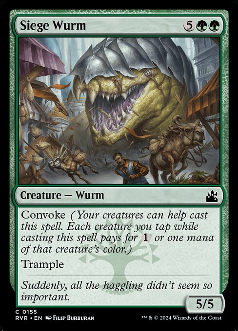 Siege Wurm highlighted card art