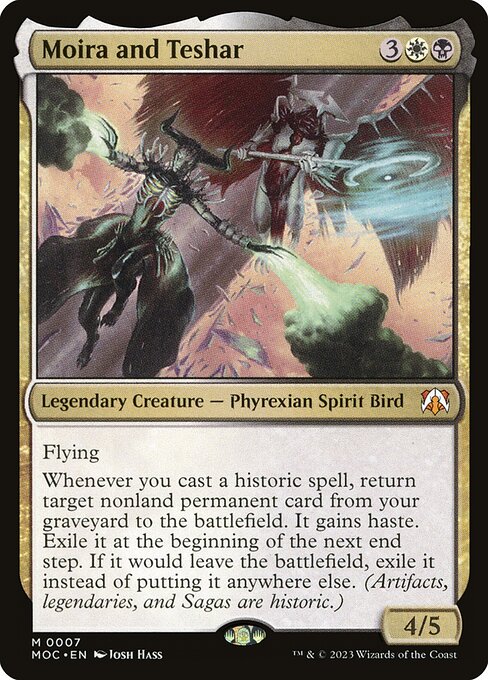 Moira and Teshar highlighted card art