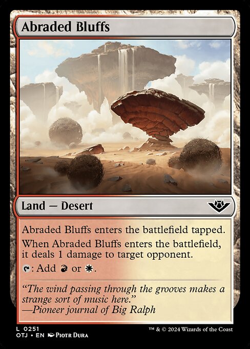 Abraded Bluffs highlighted card art