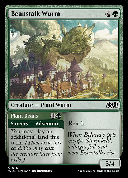 Beanstalk Wurm // Plant Beans highlighted card art