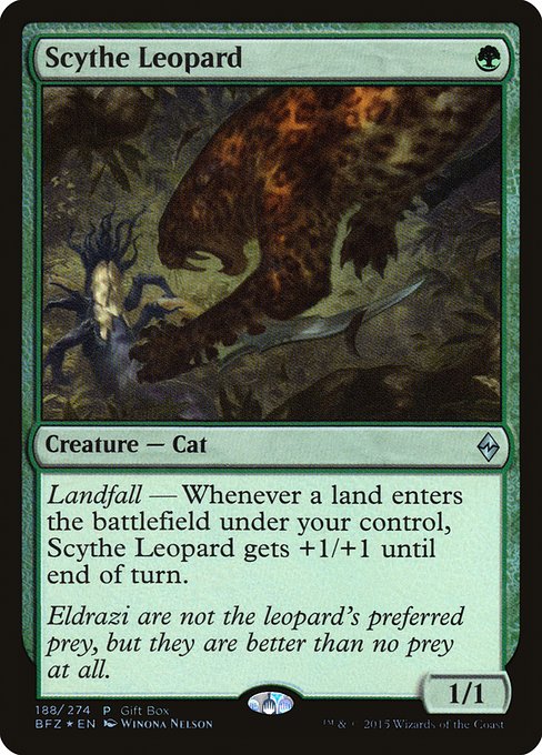 Scythe Leopard from Battle for Zendikar Promos