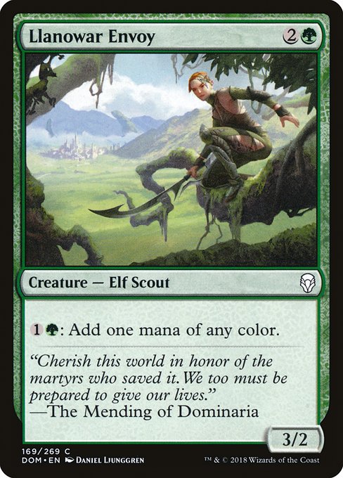 Llanowar Envoy highlighted card art