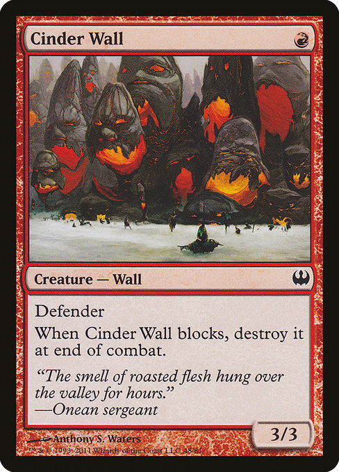 Cinder Wall from Duel Decks: Knights vs. Dragons