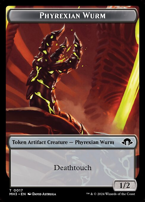 Phyrexian Wurm highlighted card art