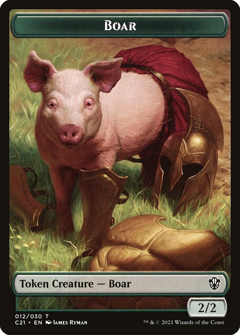 Boar from Commander 2021 Tokens