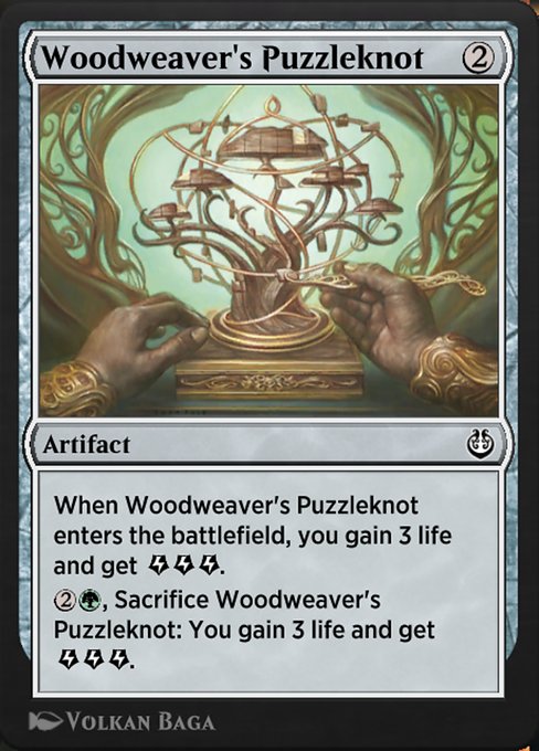Woodweaver's Puzzleknot highlighted card art