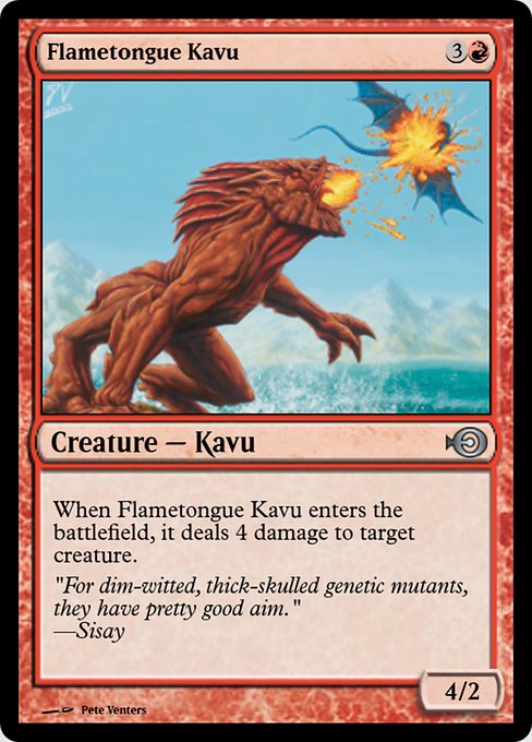 Flametongue Kavu from Magic Online Promos