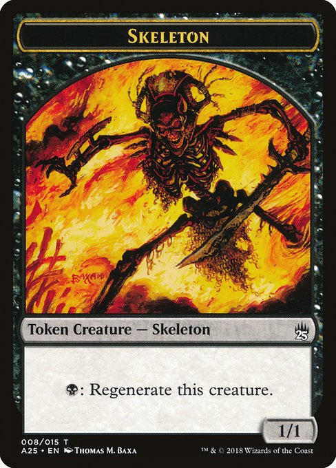 Skeleton highlighted card art