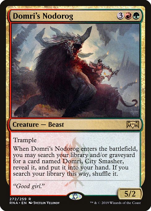 Domri's Nodorog highlighted card art