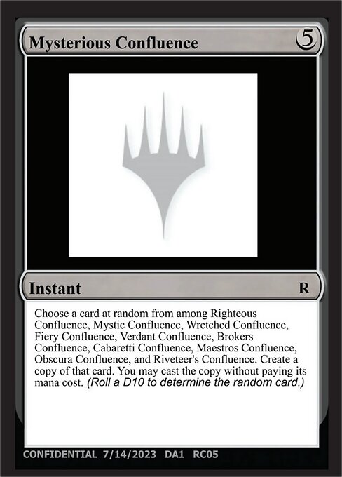 Mysterious Confluence highlighted card art