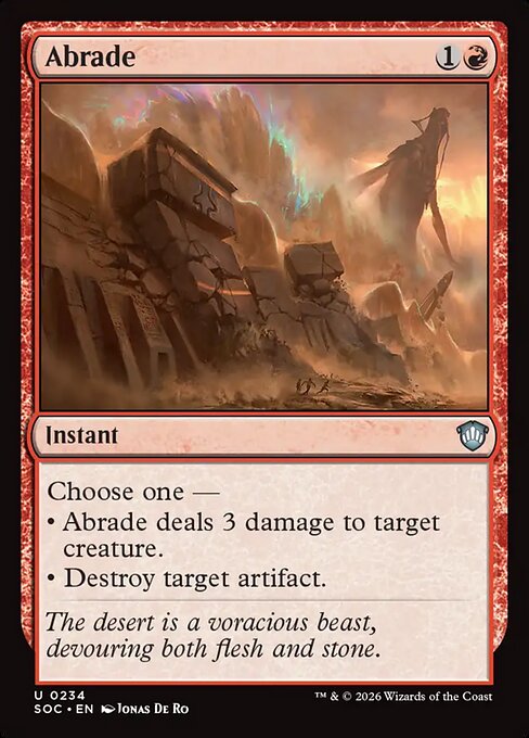 Abrade from Secrets of Strixhaven Commander