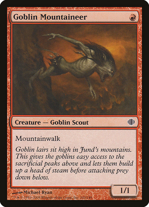 Goblin Mountaineer highlighted card art
