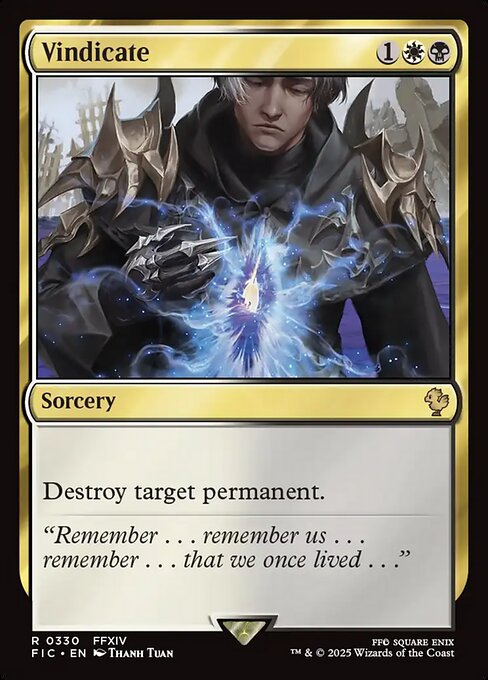 Vindicate highlighted card art