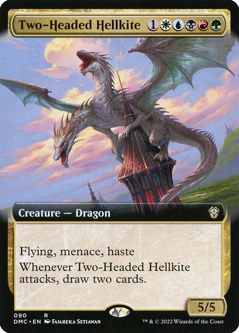 Two-Headed Hellkite highlighted card art