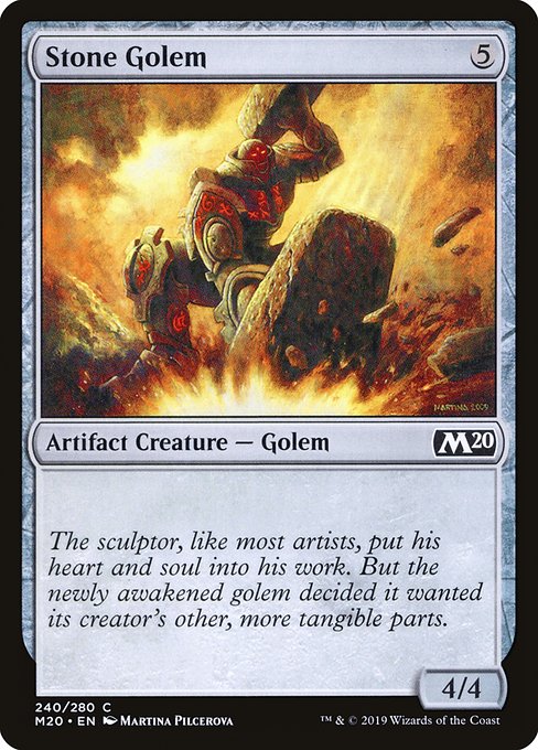 Stone Golem highlighted card art